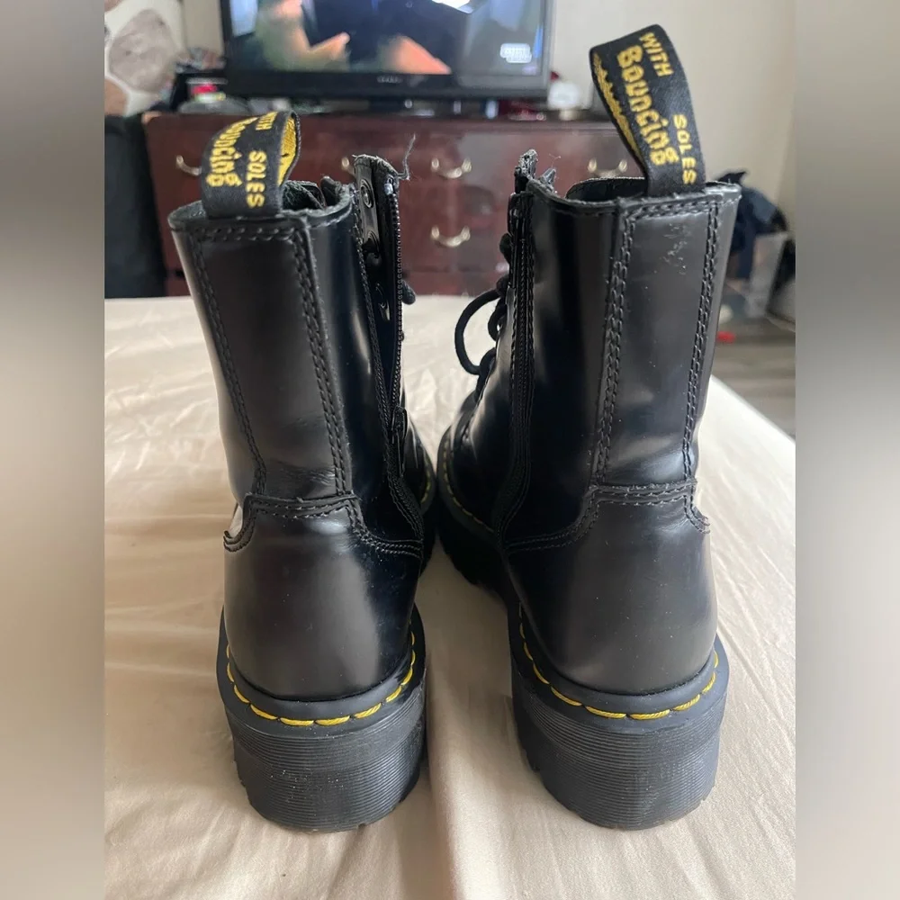 Dr martens jadon 8 hi smooth leather boots - Picture 4 of 7